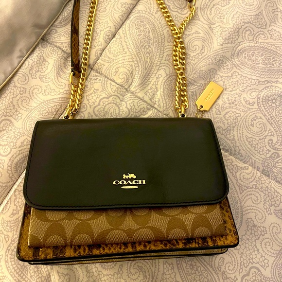 Coach Crossbody or shoulder gold chain handbag